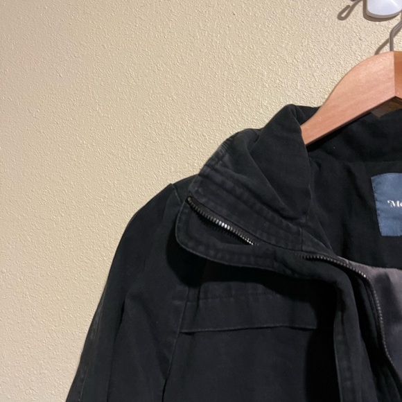 Modcloth Black Zip Up Utility Oversized Army Jacket M - Picture 4 of 9